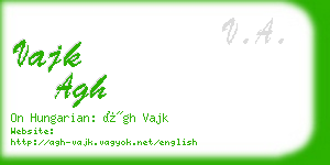 vajk agh business card